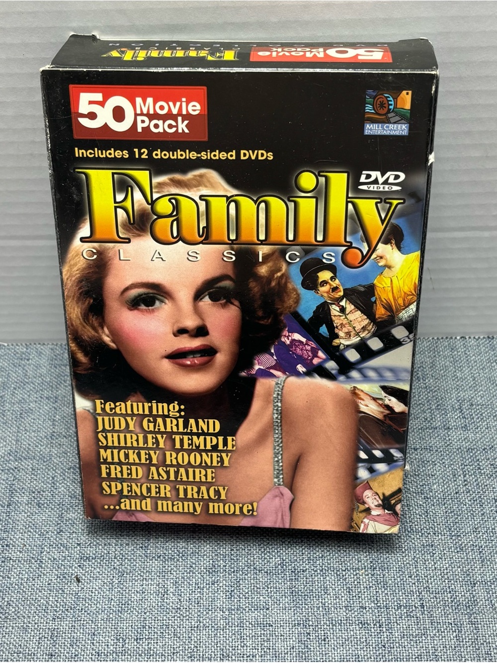 Family Classics 50 Movie Pack DVD Box Set - Black & Yellow - Read